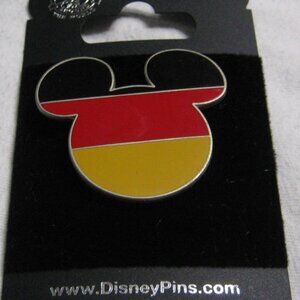 06 Disney Trading Pin - Mickey Head Icon Flag Germany Epcot World